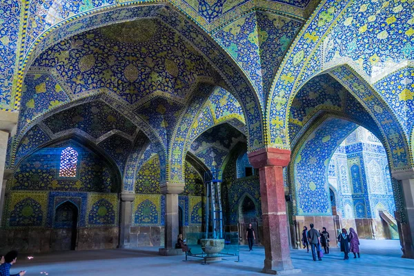 Ισφαχάν Masjed Jadid Abbasi Shah Μεγάλο Βασιλικό Μπλε Τζαμί Πλακίδια — Φωτογραφία Αρχείου