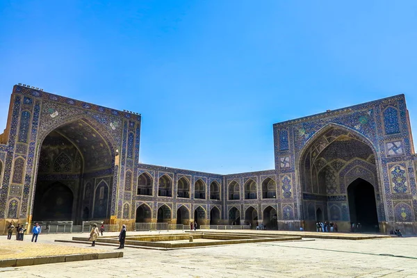 Isfahan Masjed Jadid Abbasi Shah Gran Mezquita Real Dos Madrasa — Foto de Stock
