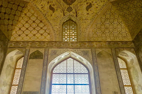 Isfahan Ali Qapu Palácio Real Arched Bows Janelas — Fotografia de Stock