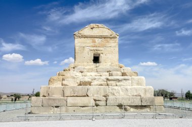 Pasargad Historical Site Tomb of Cyrus the Great Frontal View Point clipart