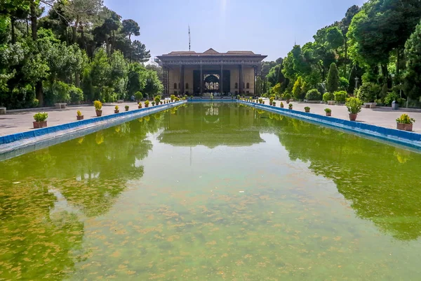 Isfahan Bagh Chehel Sotoun Cuarenta Columnas Palacio Punto Vista Principal — Foto de Stock