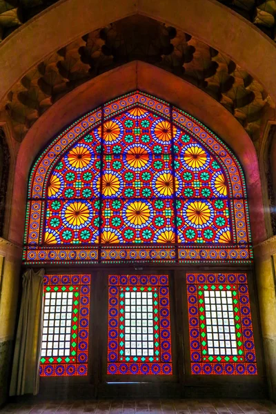 Shiraz Karim Khan Arg Castle Interior Colorful Ornament Arched Bow Window