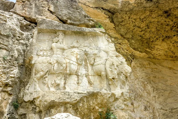 Persépolis Naqsh Rajab Rock Carving Relief Shapur Parade — Photo