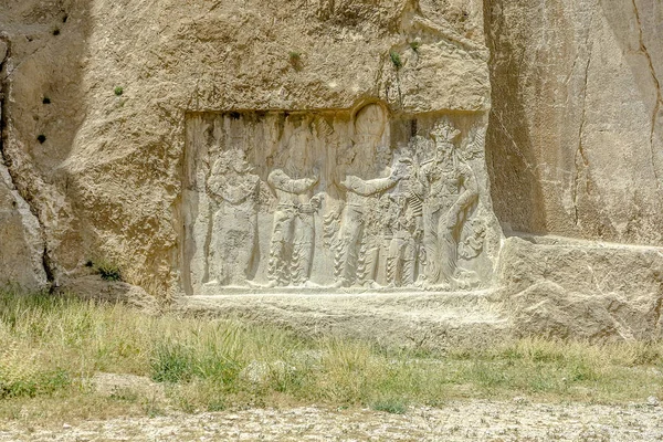 Persépolis Naqsh Rustam Investiture Narseh Rock Sculpture Relief — Photo