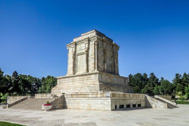 Tus Tomb of Ferdowsi Side View Point with Blue Sky Background clipart
