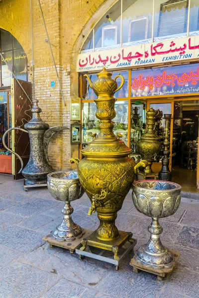 Samovar Persa Una Tienda Mercado Bazar Isfahán — Foto de Stock