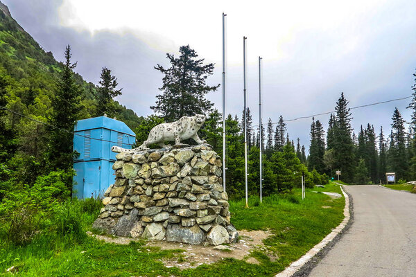 Ala Archa Alpine National Park Landscape near Bishkek with Tian Shan Mountain Range Forest Snow Leopard