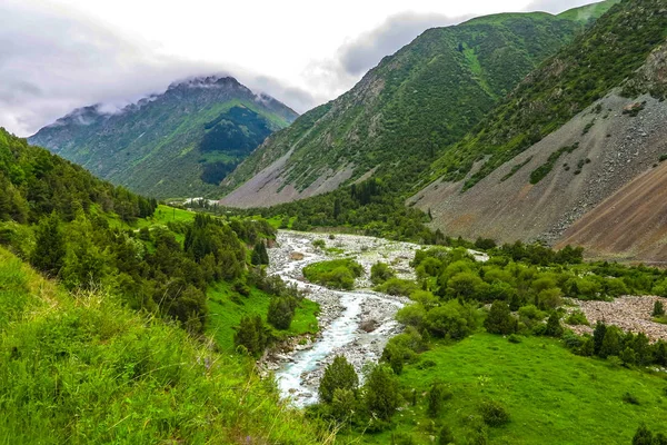 Ala Archa Alpejskie Krajobrazy Parku Narodowego Pobliżu Bishkek Tian Shan — Zdjęcie stockowe