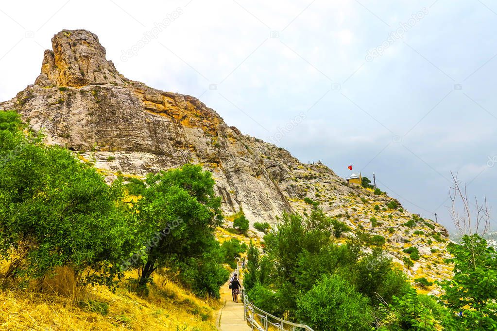 Osh Sulayman Mountain Too Rock Throne Path Way to the Peak View Point