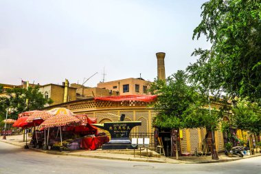 Kaşgar Old Town Uygur Street Market kazma ın Bazaarı mahalle