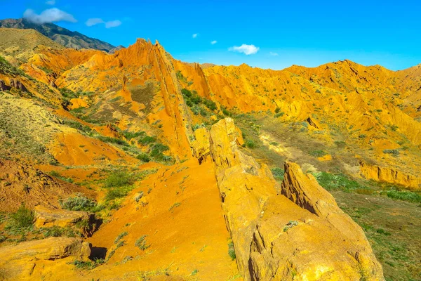 Tosor Fairy Tale Skazka Canyon Vörös Narancs Színű Rock Formáció — Stock Fotó