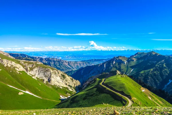 Dal Kul Hófödte Moldo Túl Termálfürdőjében Csúcs View Point — Stock Fotó