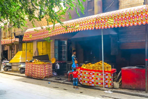 Kashgar Old Town Uyghur Street Food Store Con Gente Vendiendo — Foto de Stock