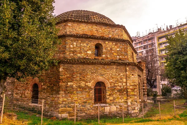 Thessaloniki Bey Hamam Banhos Paradise Side View Com Fundo Azul — Fotografia de Stock