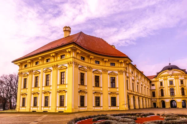 Slavkov Brna Castle Palace Side Building Point Vue Avec Ciel — Photo