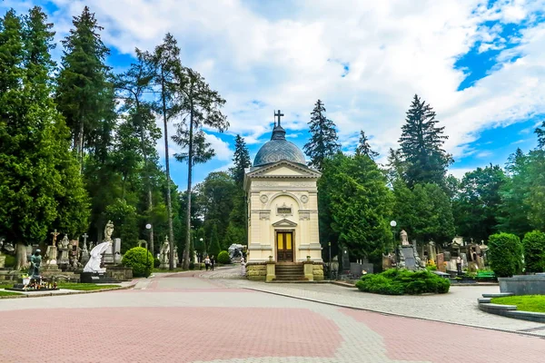 Lviv Beroemde Historische Lychakiv Lyczakowski Begraafplaats Voor Midden Hogere Klassen — Stockfoto