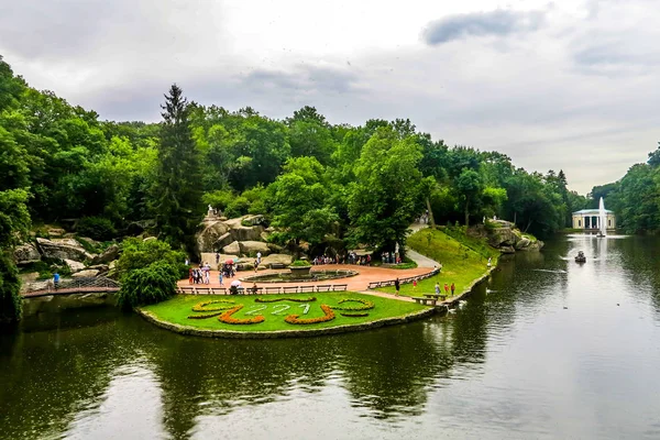 Uman Arborétum Sofiyivka Nemzeti Park Angol Táj Kert Nyzhnii Stav — Stock Fotó