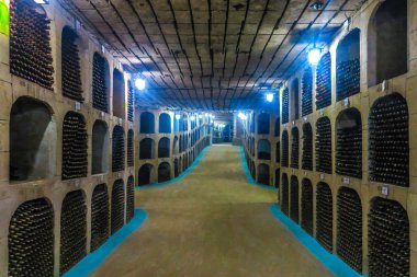 Milestii MICI şaraphane şaraplar endüstriyel kompleks Underground galerileri tüneller ve iç