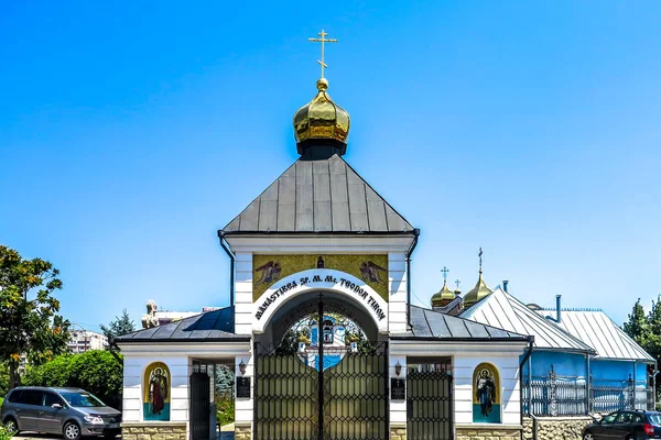 Chisinau Ciuflea Klooster Saint Theodore Tyro Hoofdpoort Ingang Weergave — Stockfoto