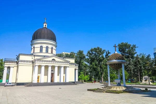 Chisinau Grote Nationale Vergadering Square Metropolitan Kathedraal Geboorte Van Heer — Stockfoto