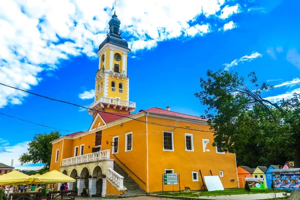 Kamianets Podilskyi Ratusha Rathaus Rückseite Mit Blauem Himmel Hintergrund — Stockfoto