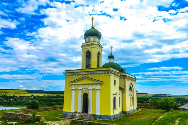 Khotyn Fort Complex Alexander Nevsky Orthodox Christian Church Zijaanzicht — Stockfoto