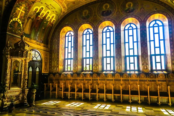 Chernivtsi Santa Ascensión Monasterio Banchensky Stasidia Sillas Ventanas Vista Lateral — Foto de Stock