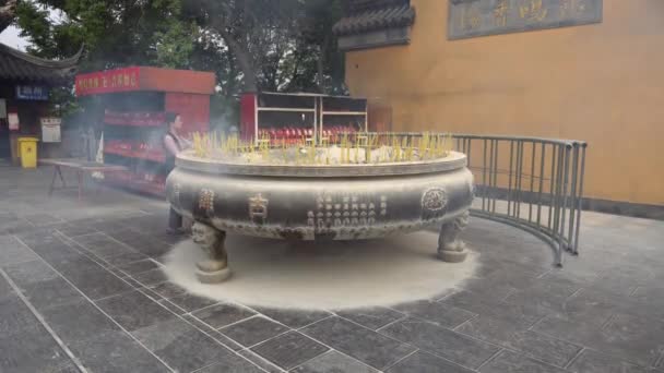 China Nanjing Tempel 03 — Stockvideo