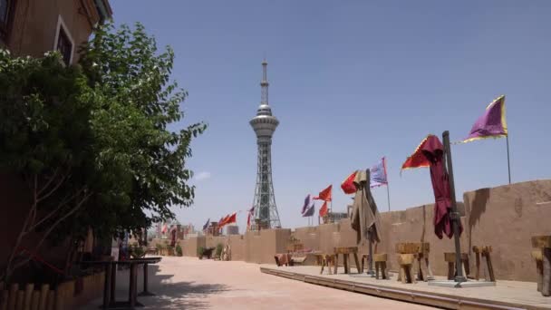 Kina Kashgar TV-tornet 16 — Stockvideo