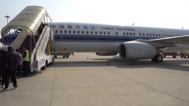 Китай Нанкін аеропорт 07 — стокове відео