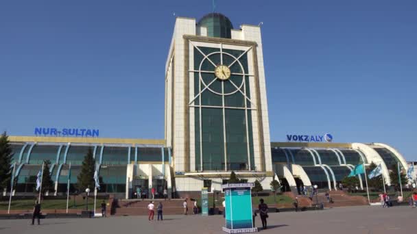 Dworzec kolejowy Nur-Sultan 30 — Wideo stockowe