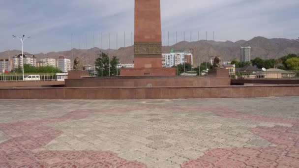 Pomnik Khujand Ismoil Somoni 68 — Wideo stockowe