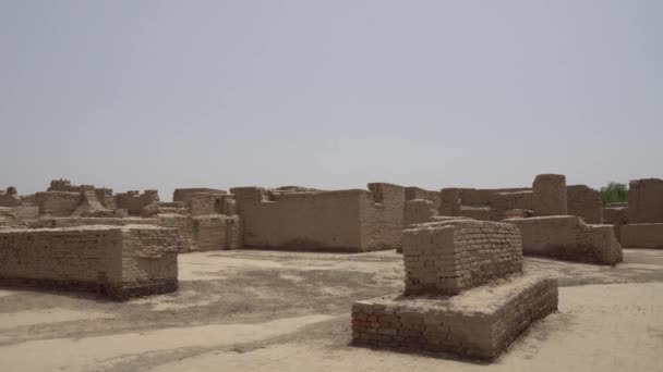 Archeologická lokalita Larkana Mohenža Daro 12 — Stock video