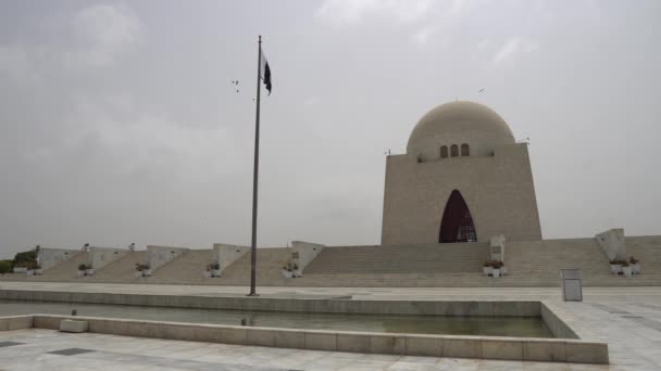 Mausoleo de Karachi Mazar-e-Quaid Jinnah 56 — Vídeo de stock