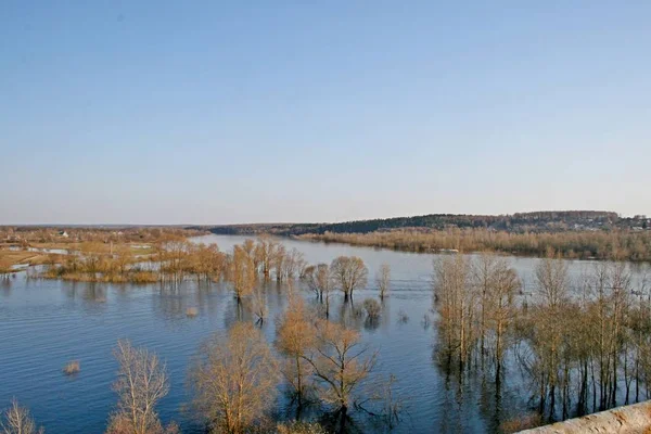 Река была затоплена — стоковое фото