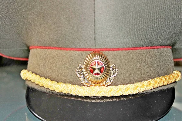 Green cap of the Russian army — Stock Photo, Image