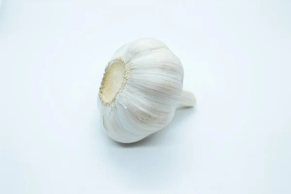 The head of garlic is located on a white background — Stock Photo, Image