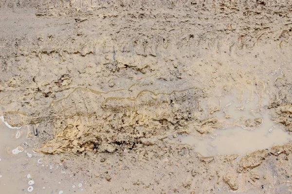 Schmutzpfütze Sommer Schmutz Protektor Bau schmutzig — Stockfoto