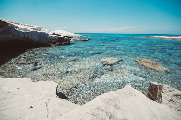 Azure Sea Shore Background — Stock Photo, Image