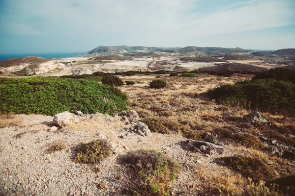 View Blue Water Coast Landscape Greece — Stock Photo, Image