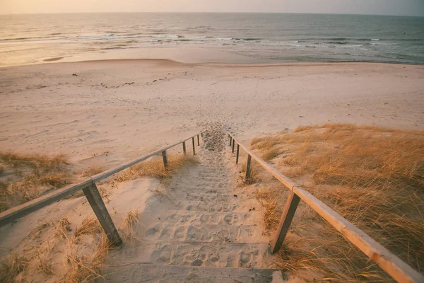 Baltic Cold Beach Sunset — Stock Photo, Image