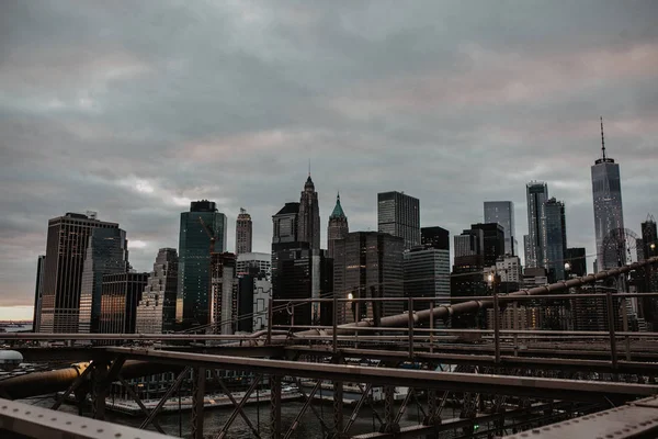 Вид Манхэттен Набережной Либерти Стейт Парка — стоковое фото