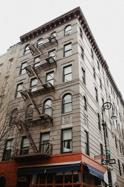 West Village Нью Йорку Манхеттен Фасадів Сша Нью Йорк — стокове фото