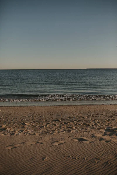 Sandstrand Meer Und Himmel Hintergrund — Stockfoto