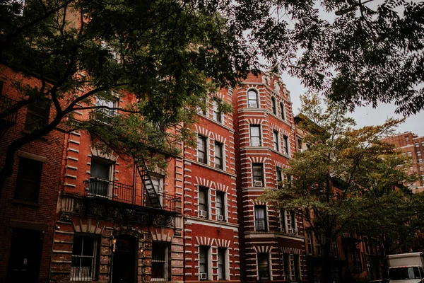 West Village Nowym Jorku Fasady Budynków Manhattanu Stany Zjednoczone Ameryki — Zdjęcie stockowe