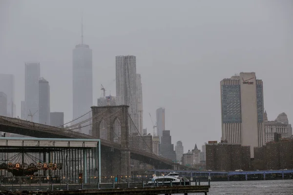 Puente Brooklyn Nueva York Amanecer — Foto de Stock