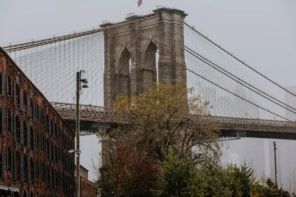 Puente Brooklyn Nueva York Amanecer — Foto de Stock