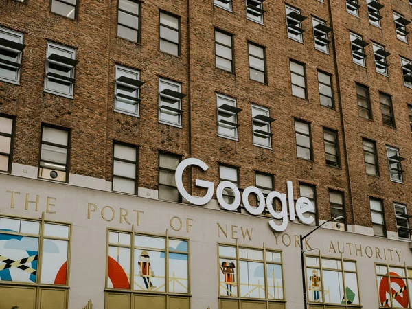 Вывеска Google Офиса Google Нью Йорке — стоковое фото