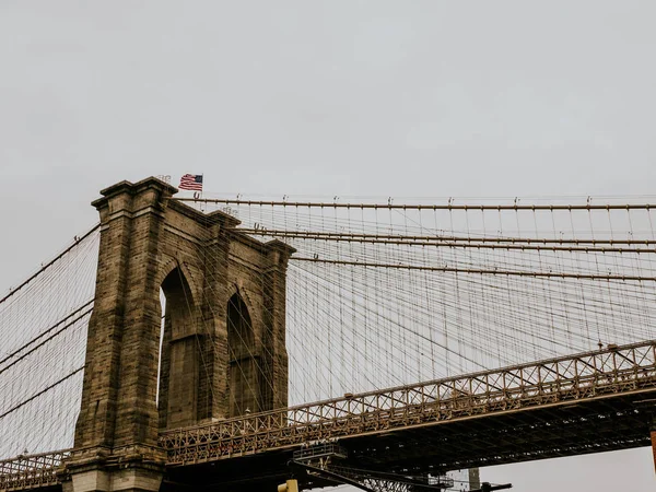 Brooklyn Bridge Nowym Jorku Świcie — Zdjęcie stockowe