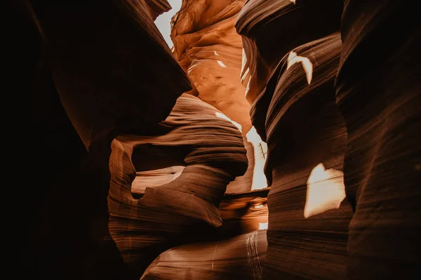 Couleurs Vives Rocher Grès Érodé Dans Canyon Etats Unis Vague — Photo